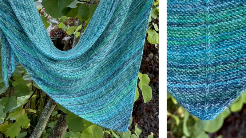 Handgestricktes großes Dreieckstuch