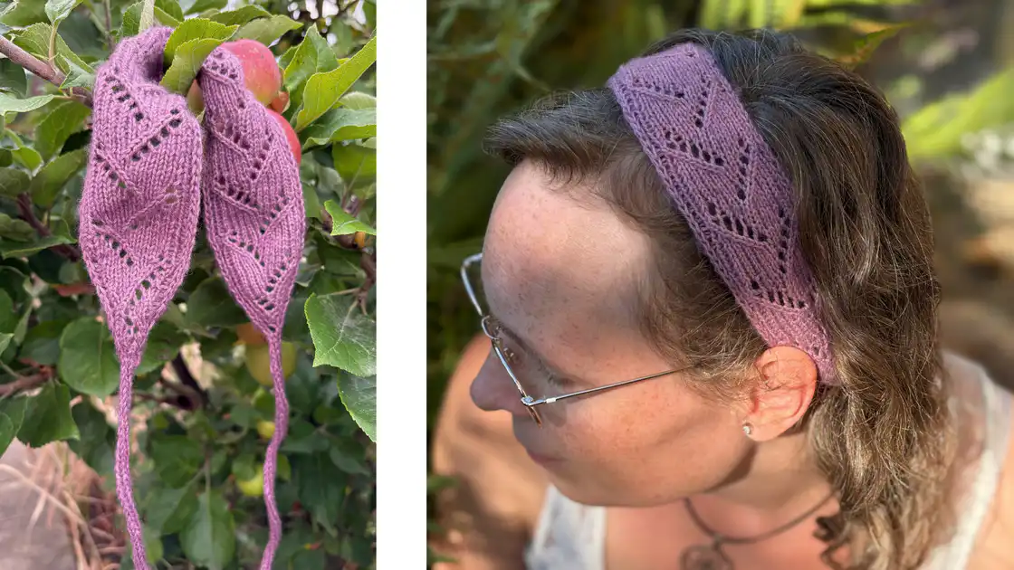 Handgestricktes dekoratives Haarband